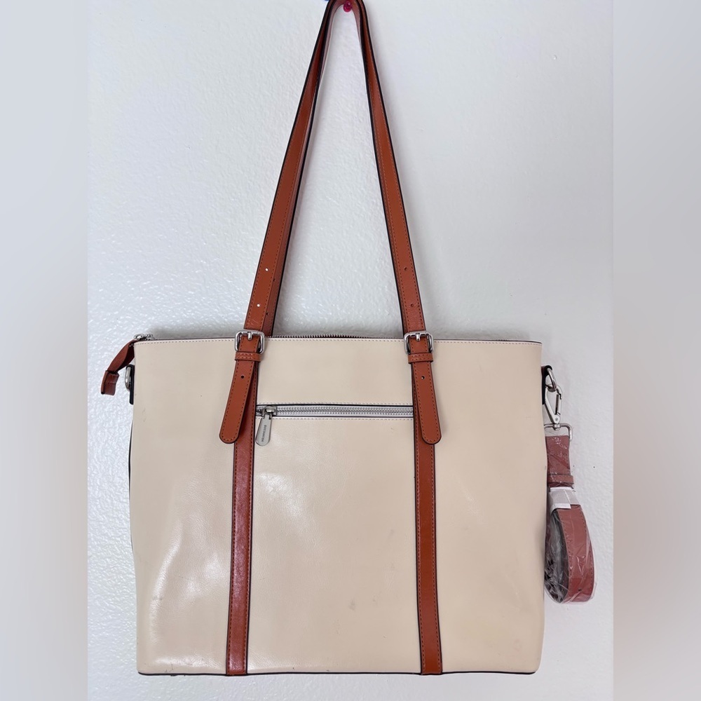 BOSTANTEN Carol Leather Briefcase Vintage Tote - 15.6" Laptop Bag - Picture 15 of 16